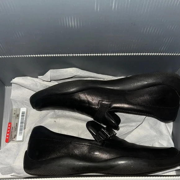 Prada Calzature Uomo Nappa Sport Leather Loafers – Black  display picture 2